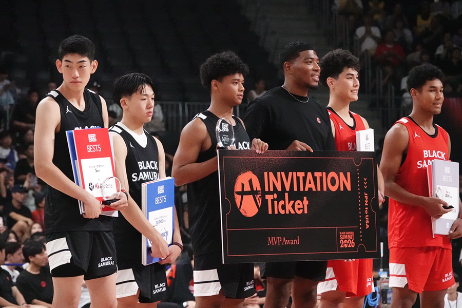 ベスト5に選ばれた今野瑛心（一番左）【写真：鉾久真大】