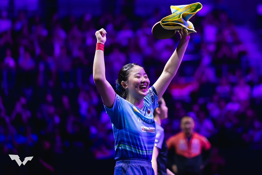 中国勢を3人破って優勝した張本美和【写真:World Table Tennis提供】