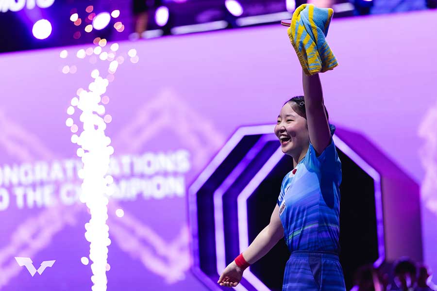 張本美和【写真:World Table Tennis提供】