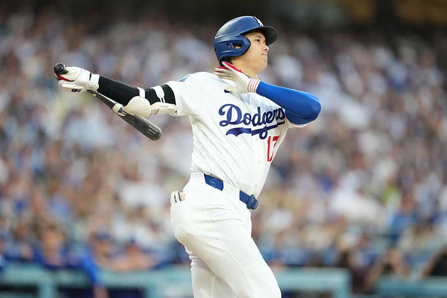 ロイヤルズ戦に出場したドジャースの大谷翔平【写真：ロイター】