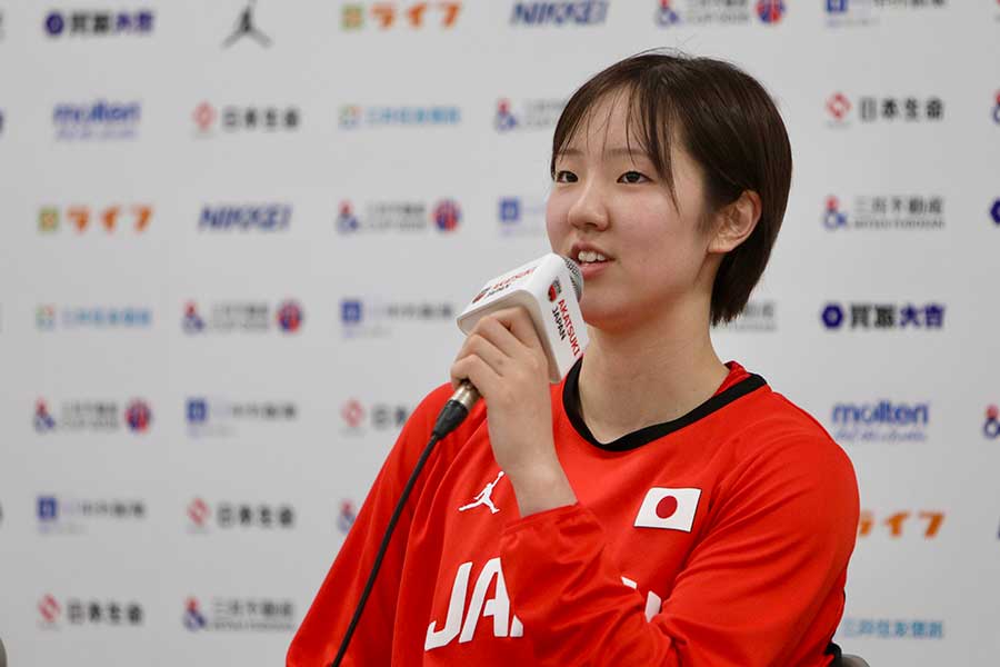 会見に登壇した田中こころ【写真:羽鳥慶太】