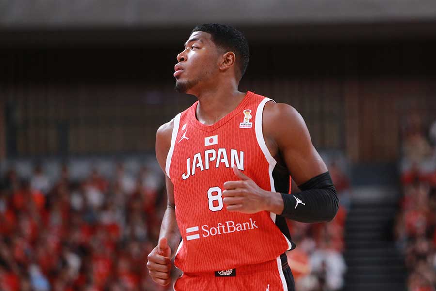 韓国戦に出場した八村塁【写真：羽鳥慶太】