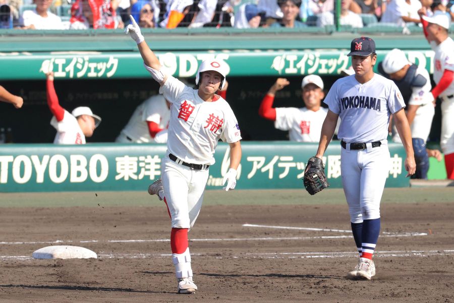 3ランを放った智弁和歌山の楠本龍生【写真：スポーツ報知/アフロ】
