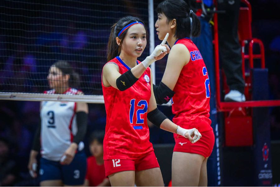 イラク戦に出場した台湾のリャオ・イーレン【写真:Volleyball World提供】