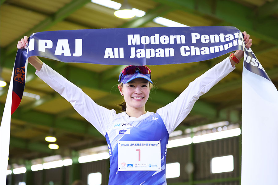 近代五種代表の才藤歩夢（2023年11月撮影）【 写真：YUTAKA/アフロスポーツ】
