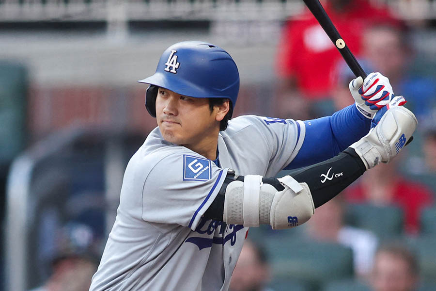 ブレーブス戦に出場したドジャースの大谷翔平【写真:ロイター】
