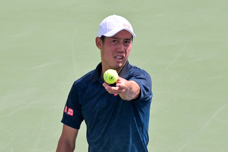 錦織の意外な試合前のルーティンとは【写真:ロイター】