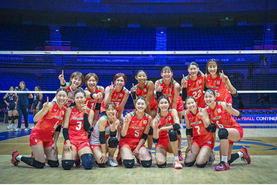 バレー女子日本代表【写真:Volleyball World提供】