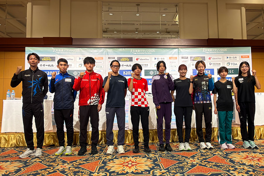 北海道マラソンに出場する選手たち【写真：編集部】