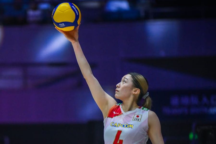 タイ戦に出場した石川真佑【写真：Volleyball World提供】