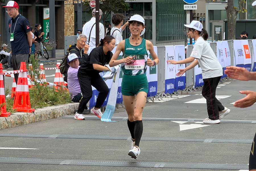 北海道マラソンに出場した不破聖衣来【写真:上田悠太】
