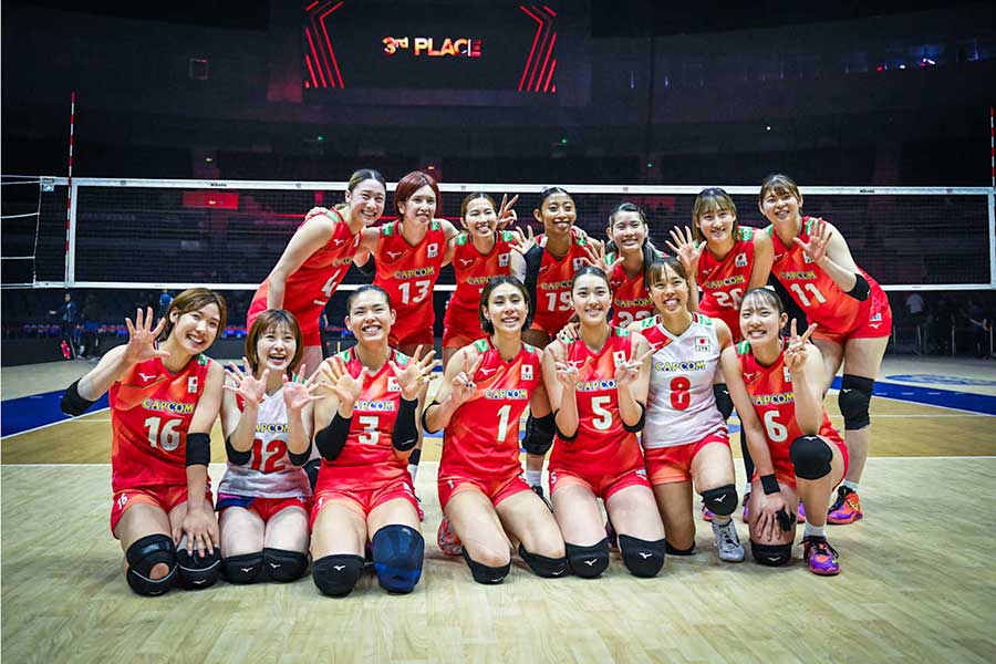 3位決定戦でイランを3-0で下したバレーボール女子日本代表【写真：Volleyball World提供】