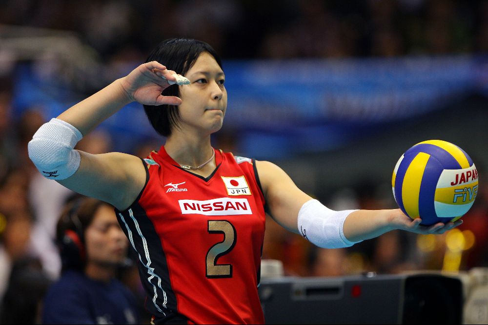 現役時代の大山加奈さん【写真:アフロスポーツ】