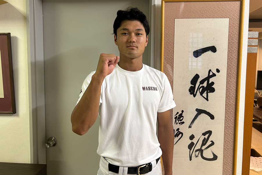 「THE ANSWER」の取材に応じた阿部葉太【写真:編集部】