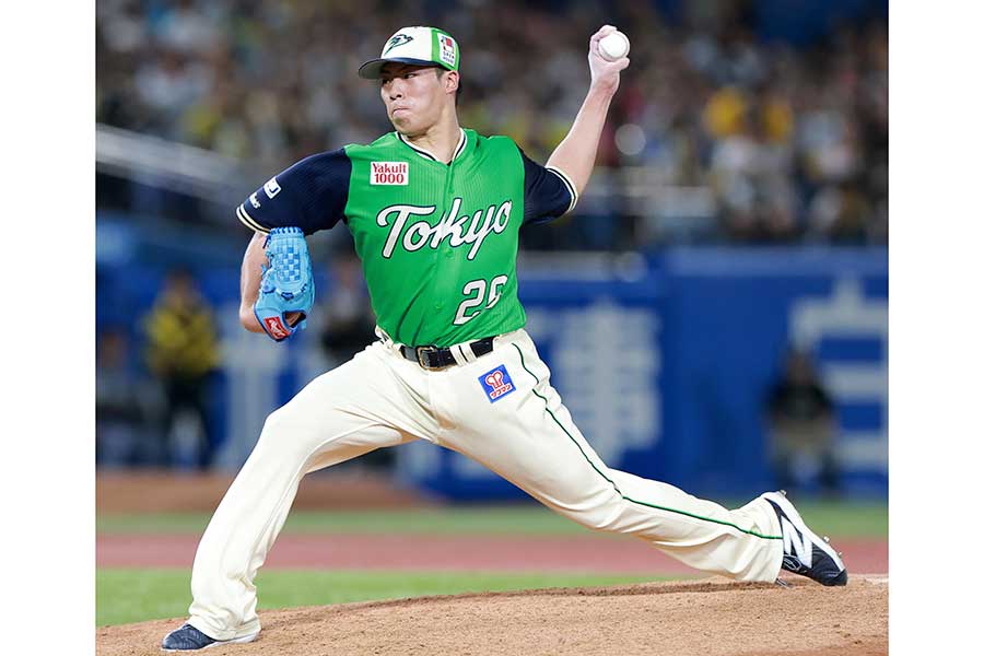 阪神戦で先発したヤクルトの山野太一【写真:産経新聞社】