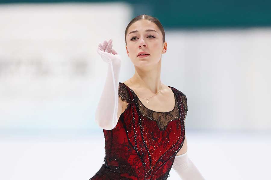 木下グループ杯に出場したアンナ・フロロワ【写真：森田直樹/アフロスポーツ】