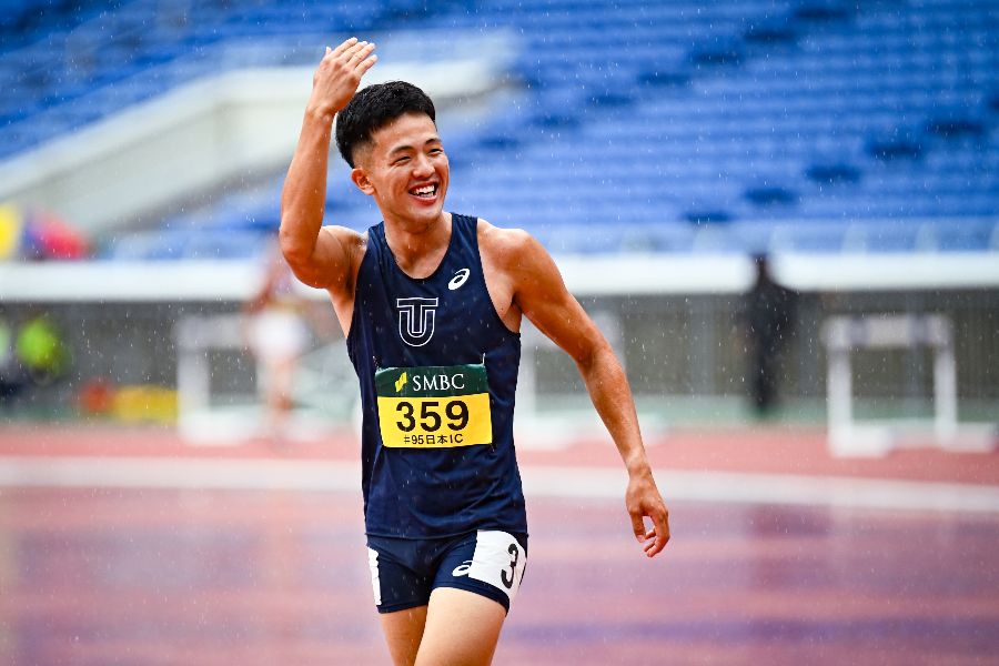 男子400メートル障害で2位に入った東洋大の柳田聖人【写真：中戸川知世】