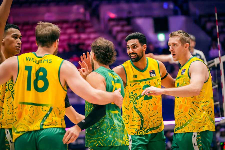 オマーンにストレート勝ちしたオーストラリア【写真:Volleyball World提供】