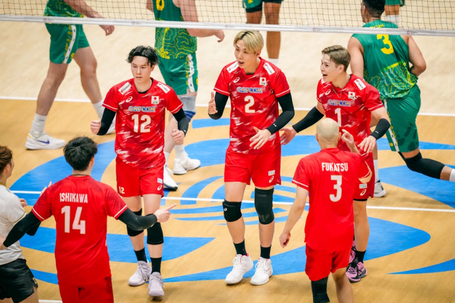 豪州と戦ったバレーボール日本代表【写真:Volleyball World提供】