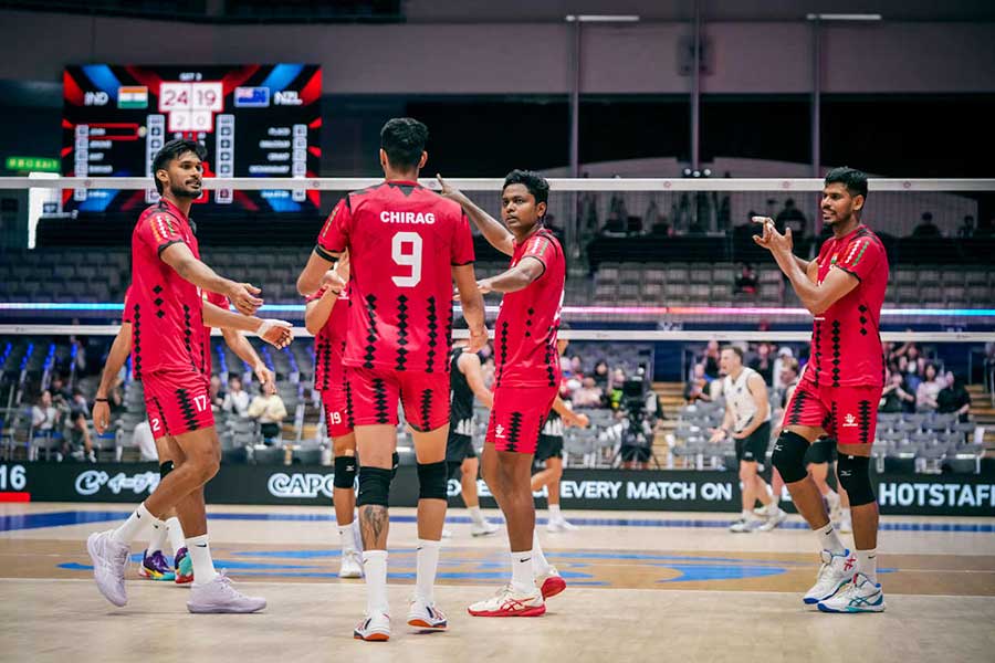 アジア選手権に出場しているインドの選手たち【写真:Volleyball World提供】