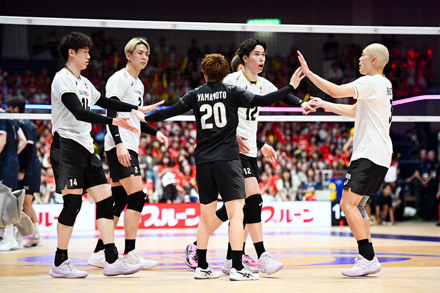 韓国を下したバレーボール男子日本代表【写真:中戸川知世】