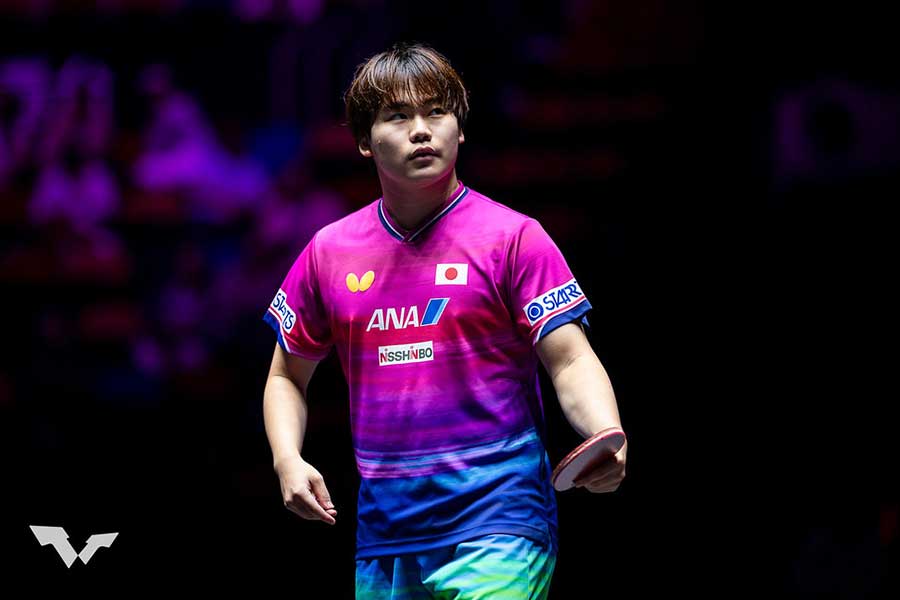 WTTチャンピオンズマカオ準々決勝に敗れた松島輝空【写真：World Table Tennis提供】