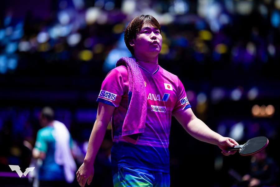 WTTチャンピオンズマカオ準々決勝に敗れた松島輝空【写真:World Table Tennis提供】