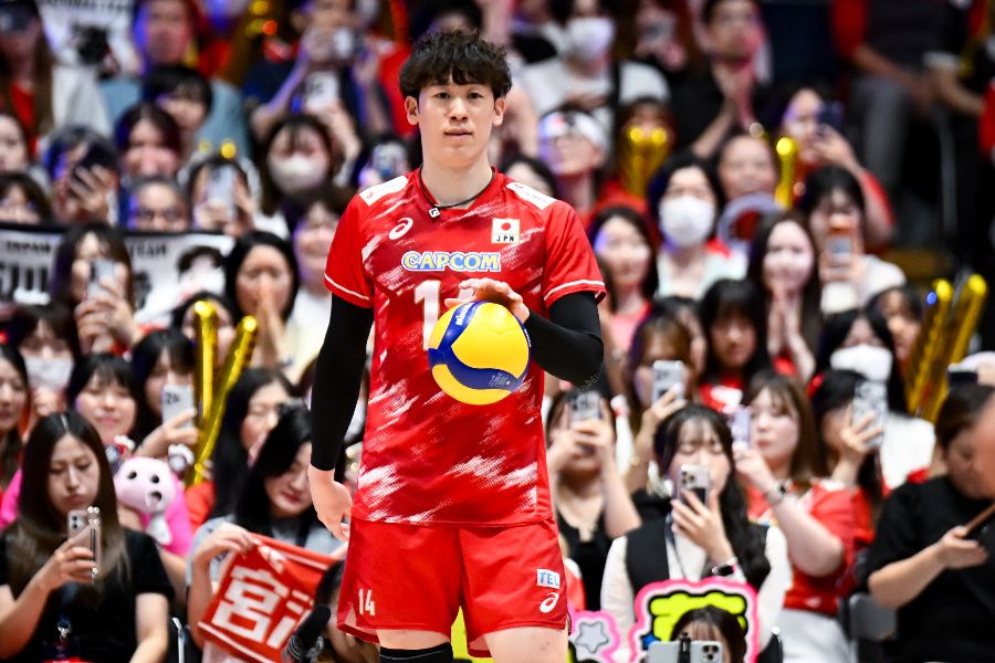 男子バレー日本代表の石川祐希【写真：中戸川知世】