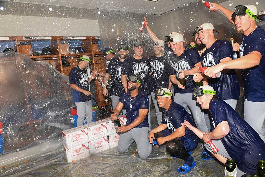 地区優勝を決めたドジャース【写真:AP/アフロ】