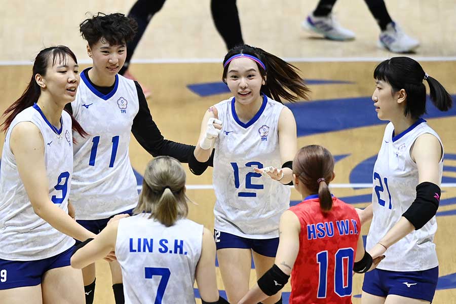 女子バレー台湾代表【写真:新華社/アフロ】