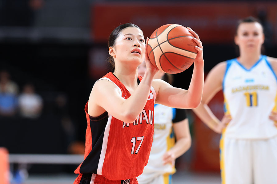 アジア大会に出場しているバスケ女子日本代表の三田七南【 写真:アフロスポーツ】
