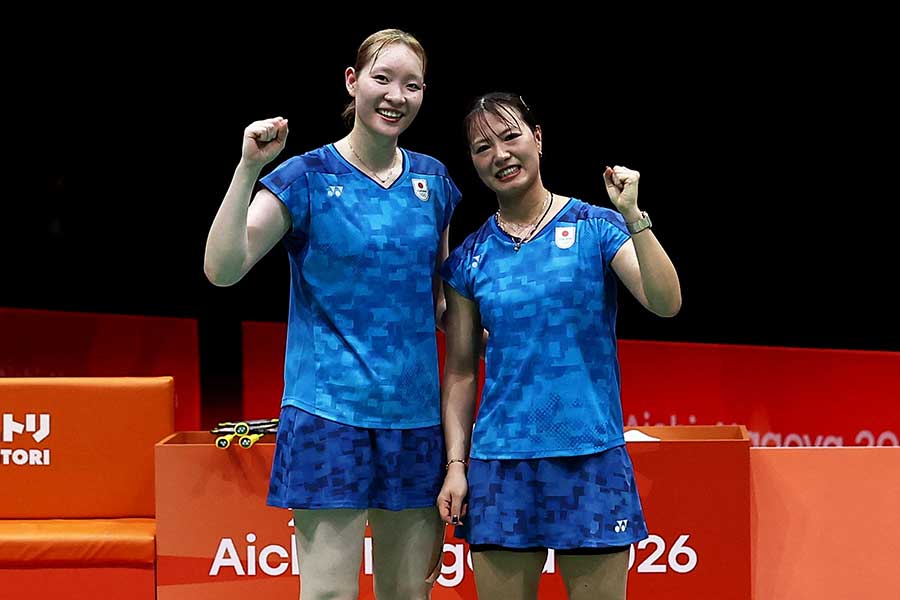 準決勝で世界女王を撃破した“フクマツ”こと福島由紀、松本麻佑組【写真:ロイター】