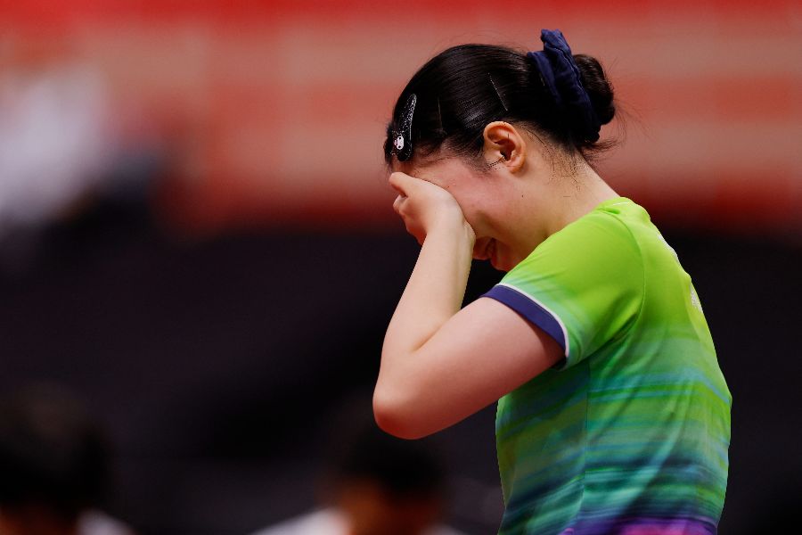 中国戦に出場した張本美和【写真:ロイター】