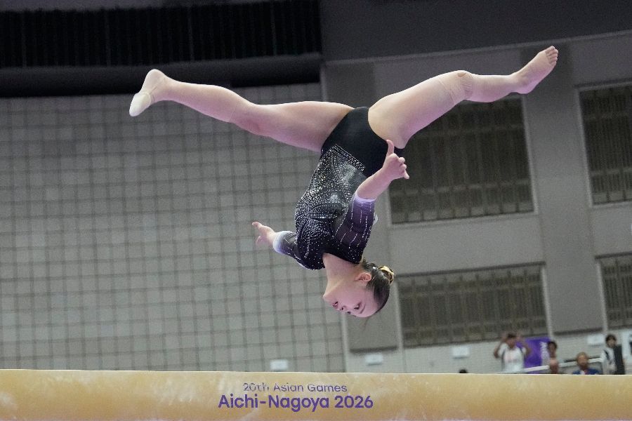 体操女子の跳馬で金メダルを獲得した韓国のヨ・ソジョン【写真:AP/アフロ】