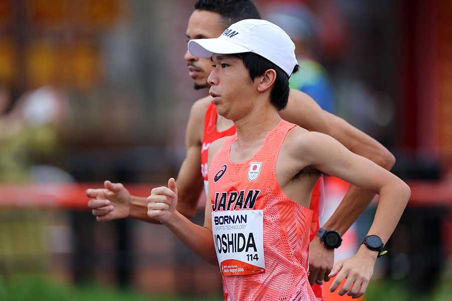 アジア大会のマラソンに出場した吉田祐也【写真：西村尚己/アフロスポーツ】