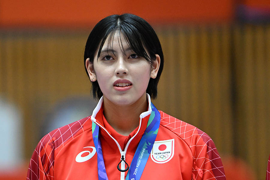 アジア大会で銅メダル獲得の日本代表・井上未唯奈【写真:徳原隆元】
