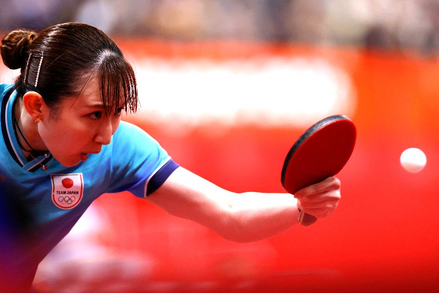 女子シングルス準決勝に出場した早田ひな【写真:ロイター】