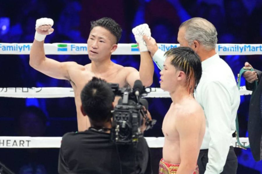 WBC世界バンタム級タイトルマッチ12回戦で那須川天心に判定勝ちした井上拓真【写真:井上学】
