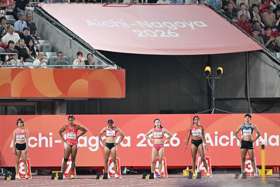 陸上選手のスタートとフィニッシュの裏側【写真：松尾/アフロスポーツ】