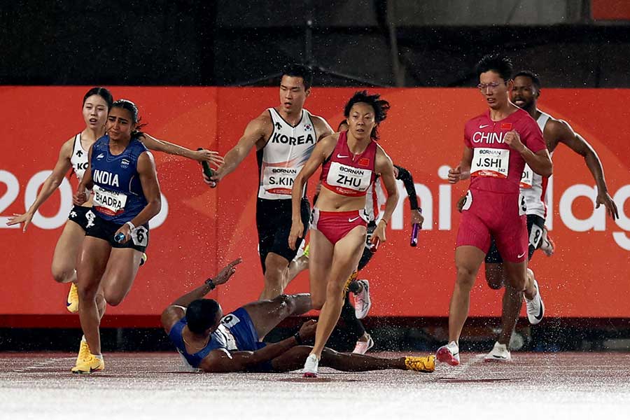韓国の単独再レースが行われた【写真：ロイター】