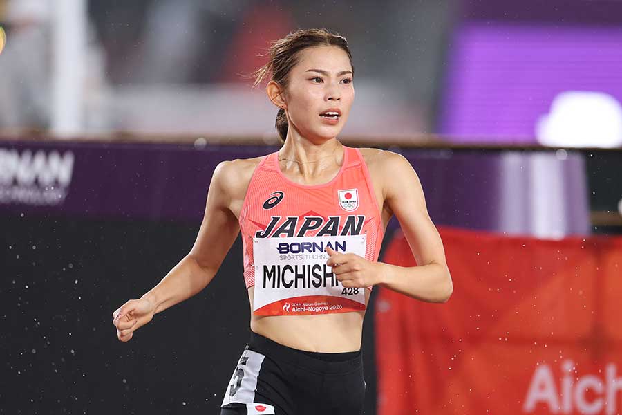 女子1500メートルで8位入賞した道下美槻【写真：大金拳一郎/アフロスポーツ】