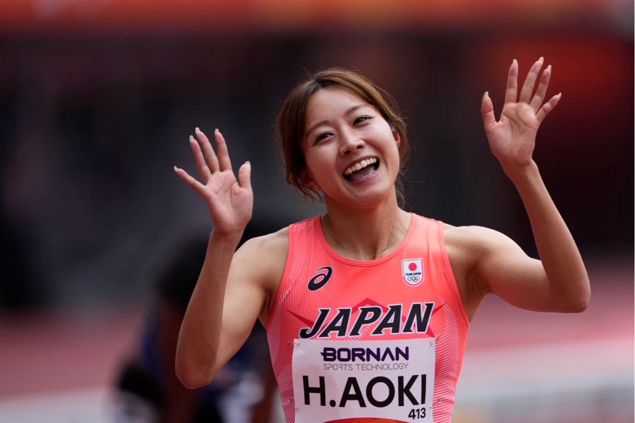 女子400メートル障害で6位に入った青木穂花【写真:奥井隆史】