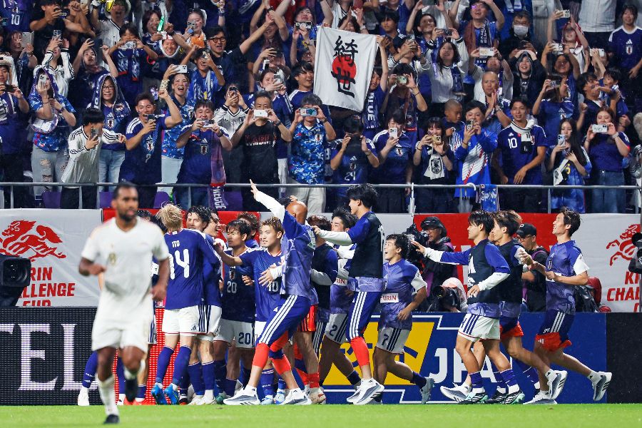 ベネズエラと対戦したサッカー男子日本代表【写真：なかしまだいすけ/アフロ】