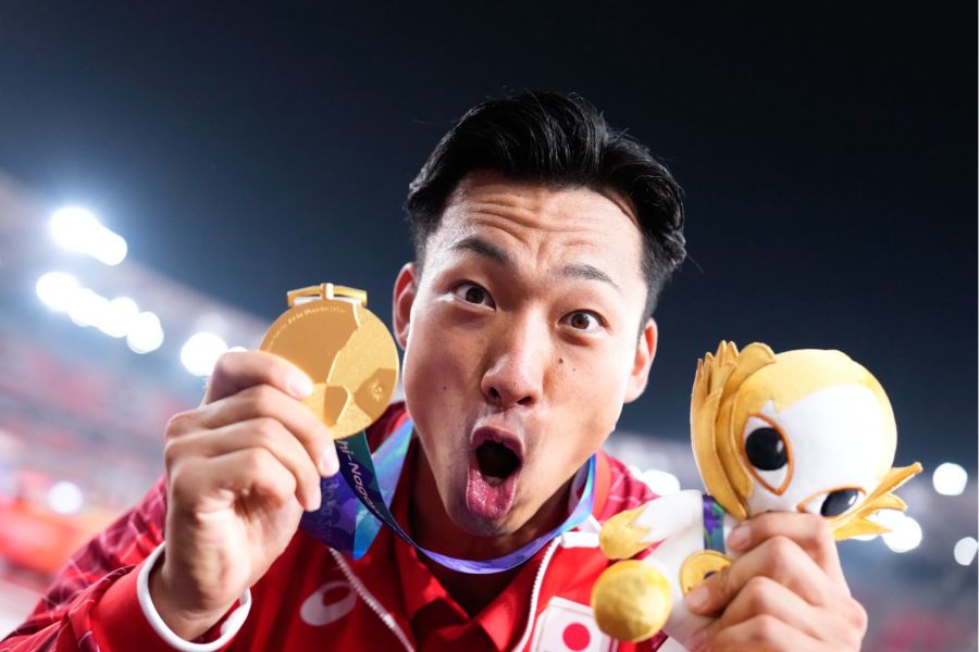 男子十種競技で優勝した丸山優真【写真：奥井隆史】