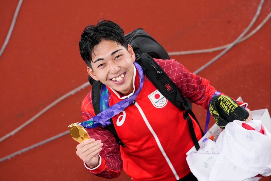 男子800メートルで優勝した落合晃【写真:奥井隆史】