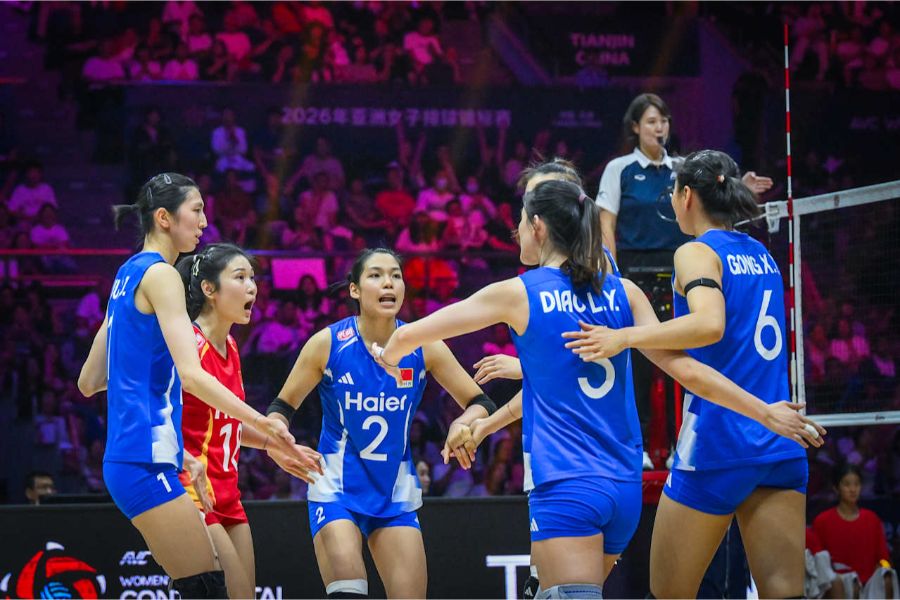 バレー中国代表【写真:Volleyball World提供】