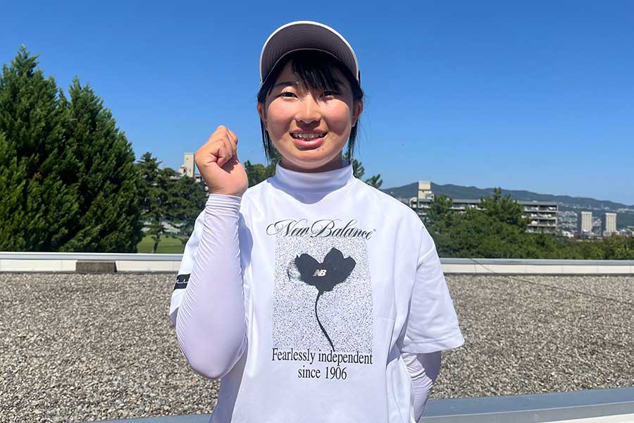 日本女子オープン初日に出場した山下萌寧【写真:柳田通斉】