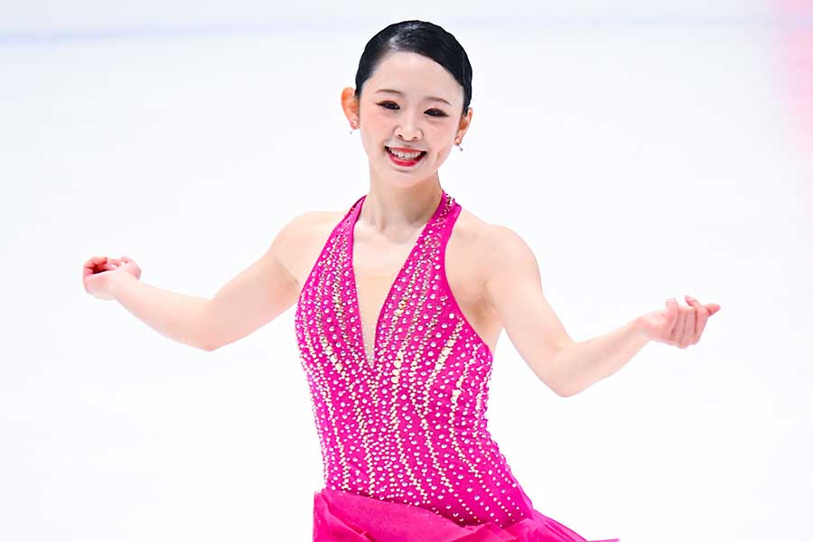 東京選手権のSPに出場した青木祐奈【写真：中戸川知世】