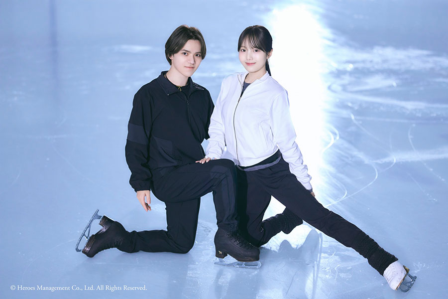 宇野昌磨(左)と本田真凜のアイスダンスチームのサポート企業にCygamesが就任【写真:同社提供】