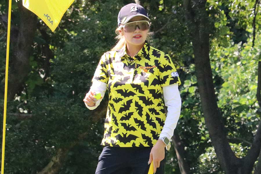 日本女子オープンに出場した桑木志帆【写真：柳田通斉】